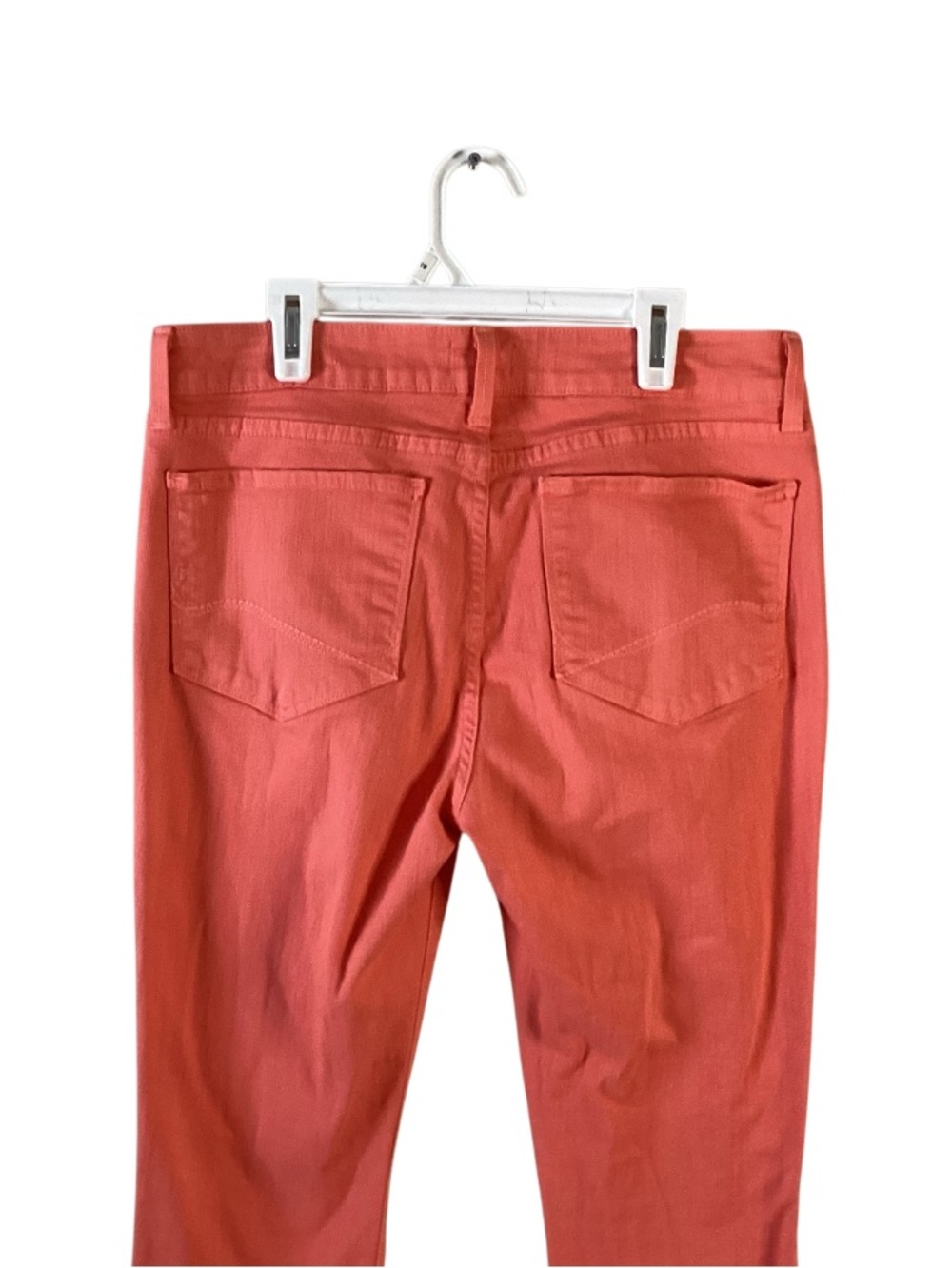 NYDJ Alina Orange Coral Denim Leggings 10P - Picture 6 of 11